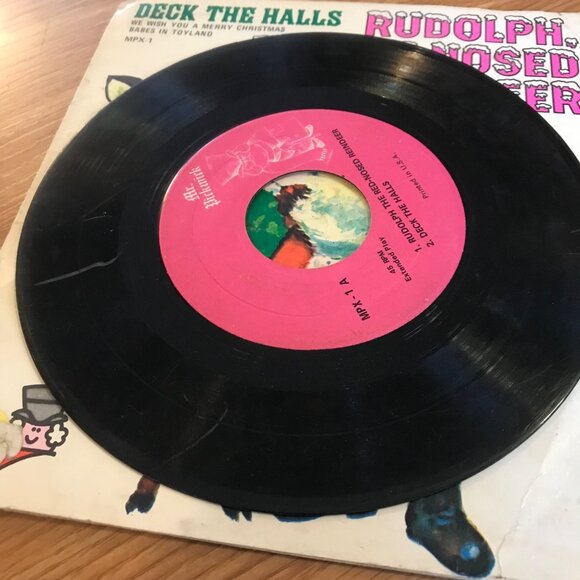 Vtg Mr. Pickwick 45 RPM Extended Play Records Rudolph Little Town of Bethlehem - Picture 5 of 6